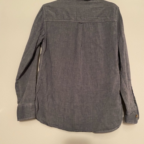 Like-new men’s blue button down shirt - linen look - Picture 4 of 4